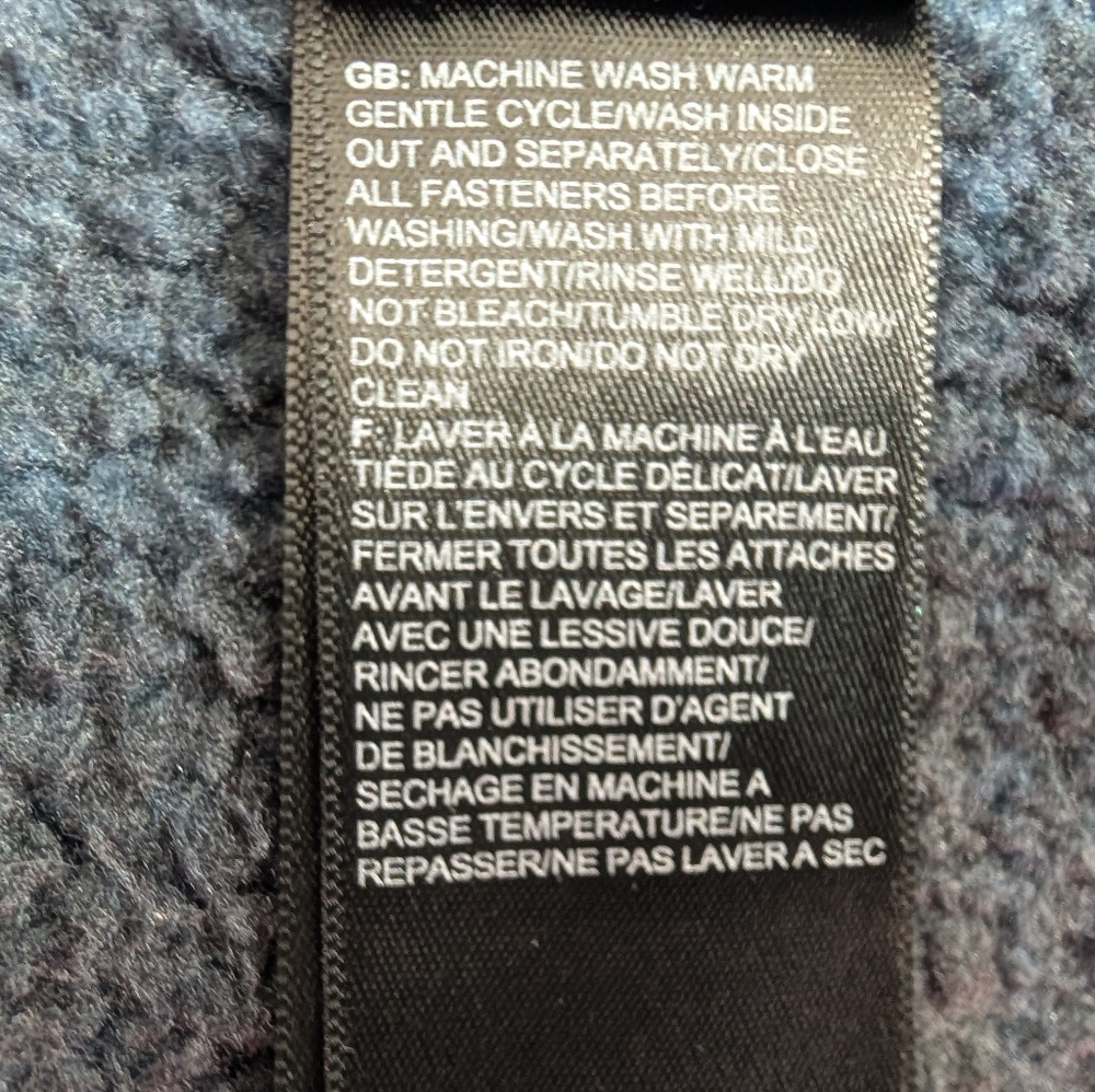 The North Face Fleece Blue Plaid 1/4 Zip Pullover Zippered Pocket -  XL - Picture 14 of 16